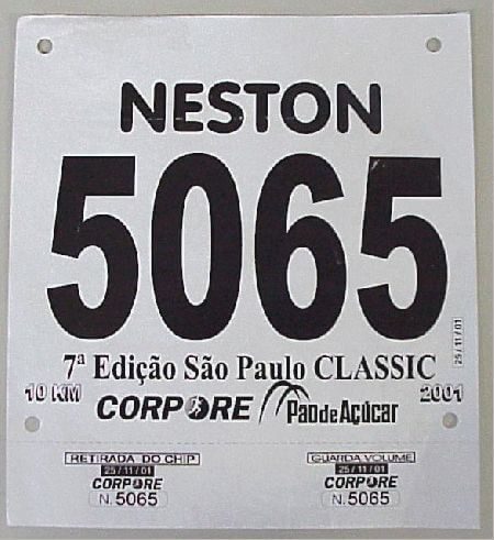 Número de peito: item obrigatório para o corredor (foto: Harry Thomas Jr Arquivo WebRun)